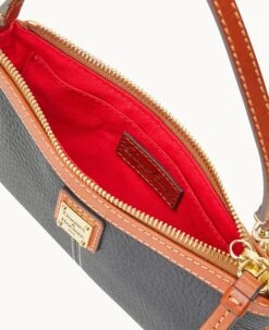 Pebble Grain Large Slim Wristlet Black -Dooney & Bourke W0312G AWBLPATN ALT2 1