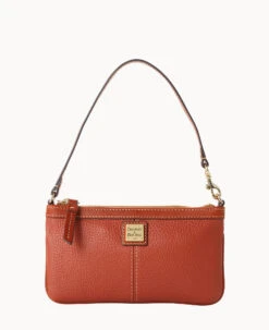 Pebble Grain Large Slim Wristlet Black -Dooney & Bourke W0312G AWBQPATN