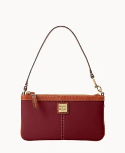 Pebble Grain Large Slim Wristlet Black -Dooney & Bourke W0312G AWBXPATN