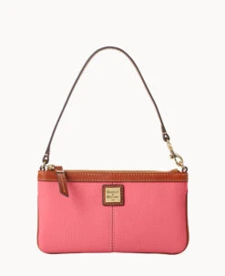 Pebble Grain Large Slim Wristlet Black -Dooney & Bourke W0312G AWBZPATN