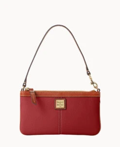 Pebble Grain Large Slim Wristlet Black -Dooney & Bourke W0312G AWCBPATN