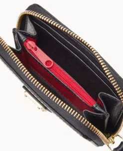 Saffiano Large Zip Around Credit Card Case Black -Dooney & Bourke W0322G SIBLSIBL ALT2 1