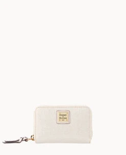 Saffiano Large Zip Around Credit Card Case Black -Dooney & Bourke W0322G SIECSIEC