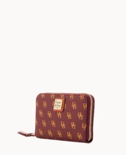 Gretta Medium Zip Around Wallet Bordeaux -Dooney & Bourke W0323G NGBXPATN ALT1 1