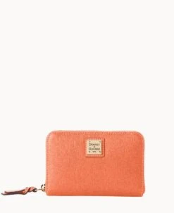 Saffiano Medium Zip Around Credit Card Case Black 34 Saffiano Medium Zip Around Credit Card Case Black -Dooney & Bourke W0323G SICRSICR