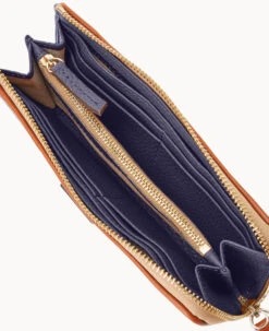 Pebble Grain Zip Clutch Wristlet Midnight Blue -Dooney & Bourke W0324G 9PMDPAKR ALT2