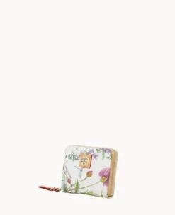 Botanical Collection Small Zip Around Wallet White -Dooney & Bourke W0329G BZWHSVNA ALT1 1