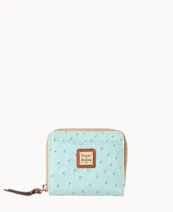 Ostrich Small Zip Around Wallet Black -Dooney & Bourke W0329G OT9PPATN