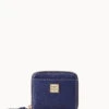 Saffiano Small Zip Around Wallet Marine