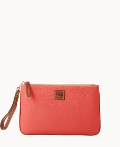 Pebble Grain Large Wristlet Blush -Dooney & Bourke W0333G 9PGEPAKR