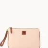 Pebble Grain Large Wristlet Blush