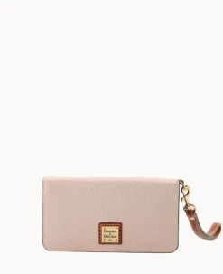 Pebble Grain Fey Phone Wristlet Black Black -Dooney & Bourke W0431G AWOYPATN