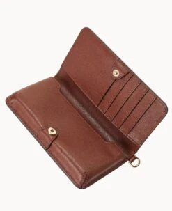 Saffiano Fey Phone Wristlet Amber -Dooney & Bourke W0431G SIARSIAR ALT2 1