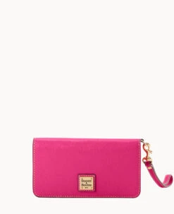 Saffiano Fey Phone Wristlet Amber -Dooney & Bourke W0431G SIFHSIFH