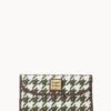 Houndstooth Continental Clutch Green