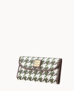Houndstooth Continental Clutch Green 16 Houndstooth Continental Clutch Green -Dooney & Bourke W0507G 1HGRPABM0001 ALT1 1