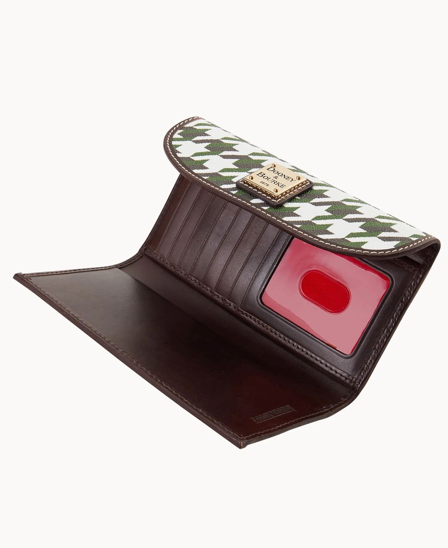 Houndstooth Continental Clutch Green 7 Houndstooth Continental Clutch Green - Image 7