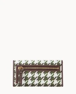 Houndstooth Continental Clutch Green 18 Houndstooth Continental Clutch Green -Dooney & Bourke W0507G 1HGRPABM0001 ALT3 1