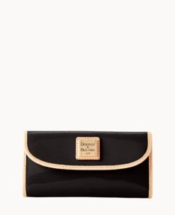 Patent Continental Clutch Black 25 Patent Continental Clutch Black -Dooney & Bourke W0507G PTBLSVNA0002 1