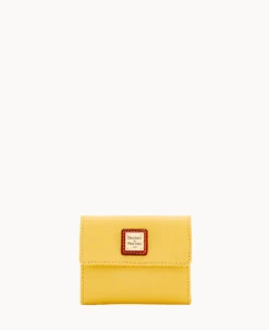 Pebble Grain Small Flap Credit Card Wallet Red -Dooney & Bourke W1106G AWLEPATN