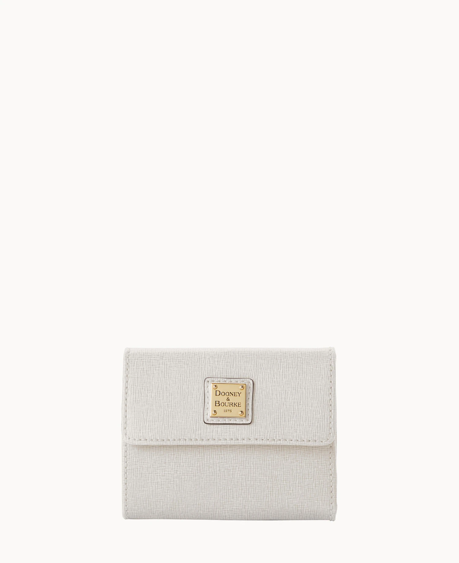 Saffiano Small Flap Credit Card Wallet Off White 13 Saffiano Small Flap Credit Card Wallet Off White - Image 13