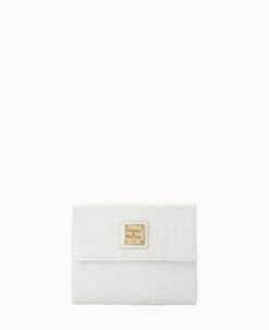 Saffiano Small Flap Credit Card Wallet Off White 24 Saffiano Small Flap Credit Card Wallet Off White -Dooney & Bourke W1106G SIOWSIOW0002 1