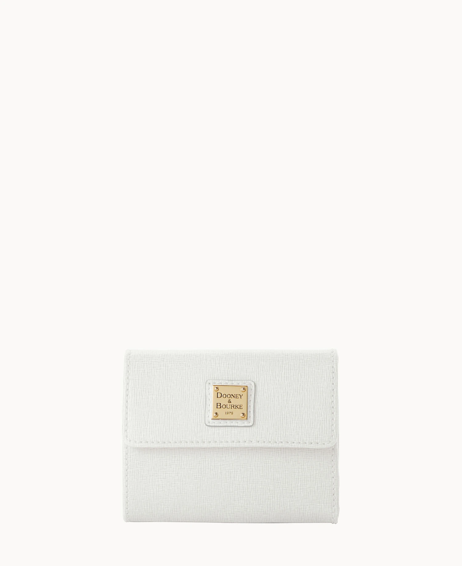 Saffiano Small Flap Credit Card Wallet Off White 14 Saffiano Small Flap Credit Card Wallet Off White - Image 14