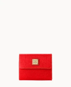 Saffiano Small Flap Credit Card Wallet Off White 39 Saffiano Small Flap Credit Card Wallet Off White -Dooney & Bourke W1106G SIRDSIRD0002