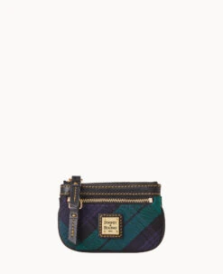 Tartan Small Coin Case Navy