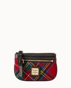 Tartan Small Coin Case Navy -Dooney & Bourke W1160G TTRDPABL