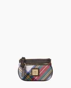 Tartan Small Coin Case Navy -Dooney & Bourke W1160G TTWHPABL