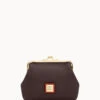 Pebble Grain Large Frame Purse Brown Tmoro
