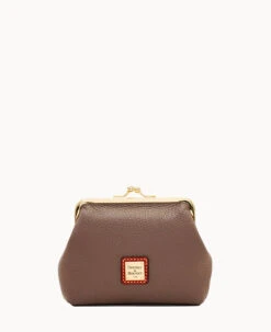 Pebble Grain Large Frame Purse Brown Tmoro -Dooney & Bourke W1407G AWELPATN0001