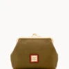 Pebble Grain Large Framed Purse Olive