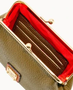 Pebble Grain Large Framed Purse Olive -Dooney & Bourke W1407G AWOLPATN ALT2