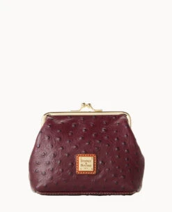 Ostrich Large Frame Purse Grey 35 Ostrich Large Frame Purse Grey -Dooney & Bourke W1407G OTBGPABM