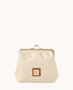 Ostrich Large Frame Purse Grey 39 Ostrich Large Frame Purse Grey -Dooney & Bourke W1407G OTBOPATN