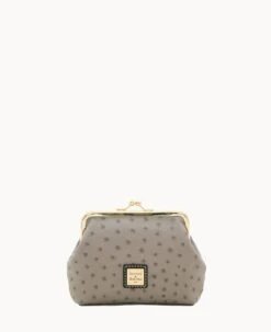 Ostrich Large Frame Purse Grey 23 Ostrich Large Frame Purse Grey -Dooney & Bourke W1407G OTGYPABL 1