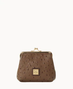 Ostrich Large Frame Purse Grey 33 Ostrich Large Frame Purse Grey -Dooney & Bourke W1407G OTMSPABM