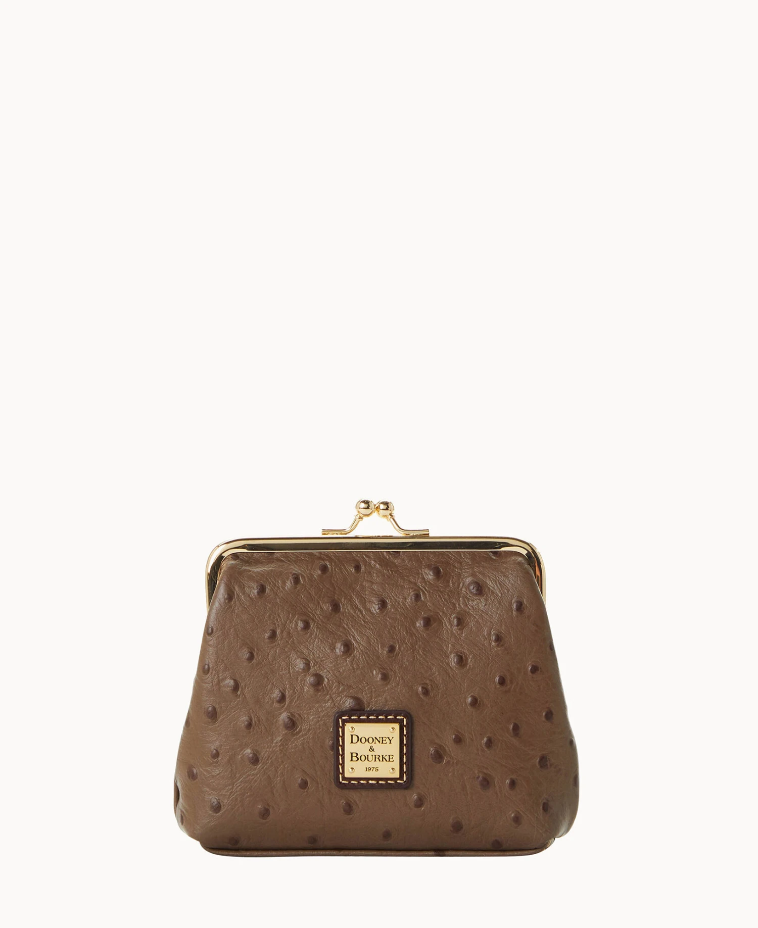 Ostrich Large Frame Purse Grey 14 Ostrich Large Frame Purse Grey - Image 14