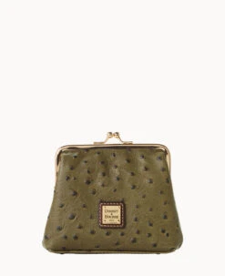 Ostrich Large Frame Purse Grey 34 Ostrich Large Frame Purse Grey -Dooney & Bourke W1407G OTOLPABM