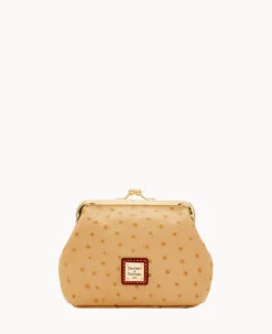 Ostrich Large Frame Purse Grey 38 Ostrich Large Frame Purse Grey -Dooney & Bourke W1407G OTSDPATN