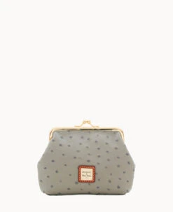 Ostrich Large Frame Purse Grey 32 Ostrich Large Frame Purse Grey -Dooney & Bourke W1407G OTUQPATN
