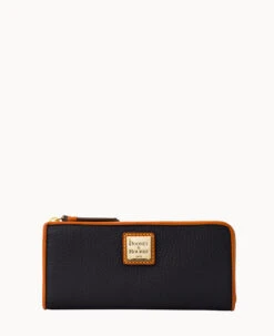 Pebble Grain Zip Clutch Midnight Blue -Dooney & Bourke W3155G AWBLPATN