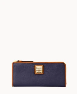 Pebble Grain Zip Clutch Midnight Blue -Dooney & Bourke W3155G AWMDPATN 1