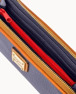 Pebble Grain Zip Clutch Midnight Blue -Dooney & Bourke W3155G AWMDPATN ALT2 1