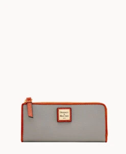 Pebble Grain Zip Clutch Midnight Blue -Dooney & Bourke W3155G AWSOPATN