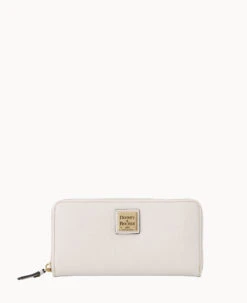 Saffiano Large Zip Around Smoke Grey -Dooney & Bourke W4032G SIECSIEC