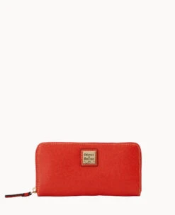 Saffiano Large Zip Around Smoke Grey -Dooney & Bourke W4032G SIGESIGE