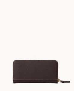 Saffiano Large Zip Around Smoke Grey -Dooney & Bourke W4032G SISMSISM ALT3